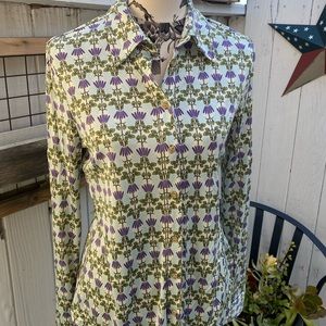 Vintage Tory Burch silk blouse size L excellent condition